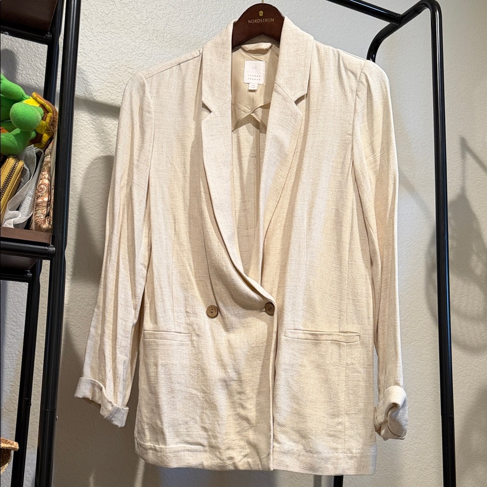 Lauren Conrad Light Cream Linen Women's Blazer